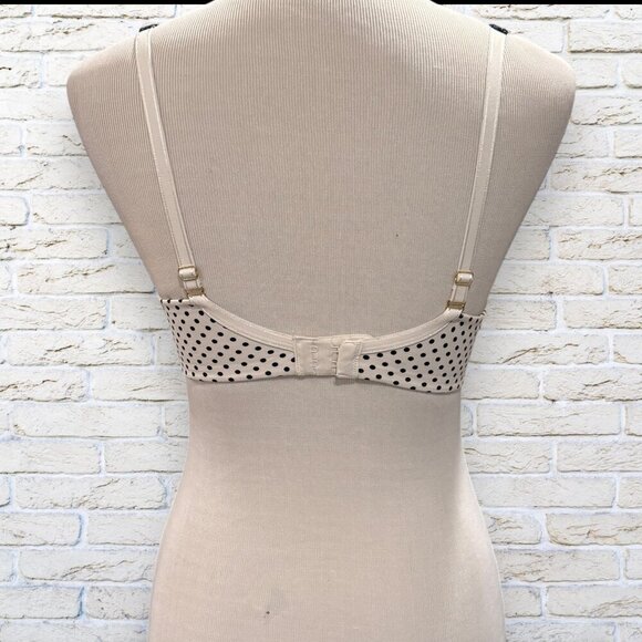 SOMA Embraceable Full Coverage Lace Trim Polka Dot Bra 34C - Picture 3 of 5